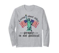 caring about other people is not political Liberty USA Flag Long Sleeve T-Shirt