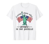 caring about other people is not political Liberty USA Flag T-Shirt