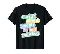 Caring About Other People is Not Political Minimal Art Line T-Shirt