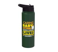 Caring babysitters Making Families - Babysitter Babysitting Stainless Steel Insulated Water Bottle
