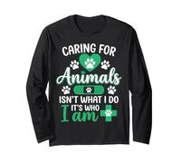 Caring for Animals is Who I Am Veterinarian Vet Tech Long Sleeve T-Shirt