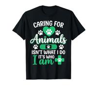 Caring for Animals is Who I Am Veterinarian Vet Tech Value Graphic T-Shirt