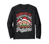 Caring for The Cutest Little Elves Pediatric Nurse Christmas Long Sleeve T-Shirt