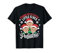 Caring for The Cutest Little Elves Pediatric Nurse Christmas T-Shirt