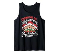 Caring for The Cutest Little Elves Pediatric Nurse Christmas Tank Top