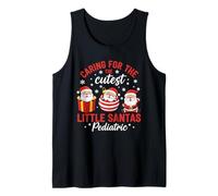 Caring for The Cutest Little Santa Pediatric Nurse Christmas Tank Top