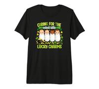 Caring for The Cutest Lucky Charm Shamrock St Patricks Day Premium T-Shirt