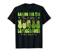 Caring for The Little Leprechauns Postpartum St Patricks Day T-Shirt