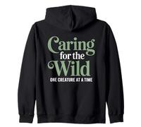 Caring For The Wild One Creature At A Time Zoo Veterinarian Zip Hoodie
