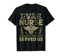 Caring for Those Who Served Us Nurses Week Patriotic Nurse T-Shirt