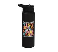Caring for Tiny Humans and Strong Mamas Mother Baby Nurse Stainless Steel Insulated Water Bottle