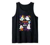 Caring My Boos Group Boo Ghost As Nurse Doctor Halloween Tank Top