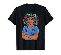 Caring Nurse Words Art Healthcare Workers Appreciation T-Shirt