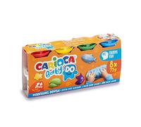 CARIOCA Baby Do Modelling Clay, Set of 8 Colours, for Children from 12 Months, Bright and Mixable Colours, Non-Dirting and Air-Dry, Contains Wheat