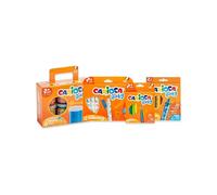 CARIOCA Children's Colors Set Baby 2+: 12 Super Washable Markers, 8 Watercolor Crayons, 10 Triangular Pencils, 6 Finger Paints (Kit of 4 Boxes Total 36 Pieces)