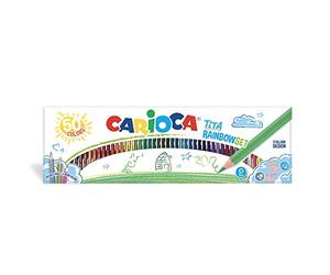 CARIOCA Colour Pencils, Tita Coloured Pencils - Bright and Washable Colours, Extra Strong Lead Ø 3mm, Smooth Writing, Hexagonal Body (Box of 50 Coloured Pencils)