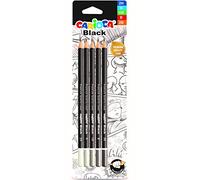 Carioca HB - Pack of 4 Pencils and Eraser, Multi-Colour