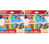 Carioca Joy Fine Tip Colors - Super Washable Ink Markers with 2.8mm Fine Tip - Long-Lasting Ink, Gluten Free, Made in Italy (Box of 36 Markers) (Pack of 2)