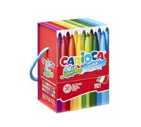 CARIOCA Jumbo Kids' Colour Markers - Super Washable Ink Felt-Tip Pens, Broad Blocked Tip, Maxi Octagonal Barrel, Gluten Free, Made in Italy (Rigid Box of 30 Markers)