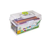CARIOCA Jumbo Kids' Colour Markers - Super Washable Ink Felt-Tip Pens, Broad Blocked Tip, Maxi Octagonal Barrel, Gluten Free, Made in Italy (Box of 18 Markers)
