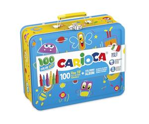 CARIOCA Jumbo Kids' Colour Markers - Super Washable Ink Felt-Tip Pens, Broad Blocked Tip, Maxi Octagonal Barrel, Gluten Free, Made in Italy (Box of 18 Markers)