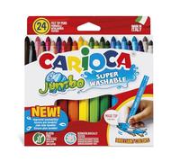 Carioca Jumbo24 Superwashable Colouring Markers, Multicolour, (C4740570)