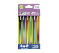 Carioca Oops Easy Erasable Pens Assorted Colours | Box of 6 Erasable Pens with Thermo-Sensitive Ink | Gradient Colours Look | Tip Ø 0.7 mm | 6 Pieces