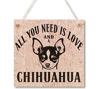 CARISPIBET All you need is love funny home decorative wall pediments signs for dog owners room decoration novelty decorative hanging ornaments 8" x 8"