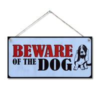 CARISPIBET Beware of the Dog! Basset Hound Home signs warning signs for the entrance outdoors signs house plaque Garden gate signs 6" x 12"