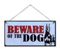CARISPIBET Beware of the Dog! Doberman Warning signs for your home practical signs outdoors attention signs house gate plaque 6" x 12"