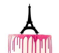 CARISPIBET cake decoration topper with famous Eiffel Tower love in Paris wedding party decorative acryllic topper