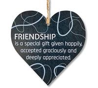 CARISPIBET Friendship House decorative sign home signs Best friend birthday gift ideas plaque wall art hanging ornament 5" x 5"