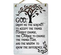 CARISPIBET God Grant me Serenity, Courage, Wisdom | Religious signs home Wall Decor kitchen signs house decoration 12" x 8"