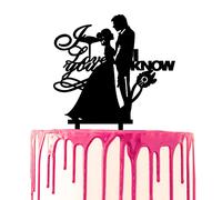 CARISPIBET "I love you!" "I know" Wedding cake topper theme party cake acrylic silhouette decorative scifi fantasy movies inspired