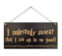 CARISPIBET I solemnly swear I'm up to no good! | home signs funny decorative plaques house decoration funny signs fantasy 6" x 12''
