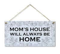 CARISPIBET Mom's house inspiring ornament for mothers home decorative sign adorable gift wholesome and cute novelty hanging wall art decoration 6" x 12"