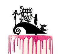 CARISPIBET "Simply Meant to Be" Wedding Cake Topper Acrylic Silhouette Theme Party Prop Cake Decorative