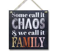 CARISPIBET Some call it Chaos we call it family Home signs house decorative plaques living rooms signs wall art 8" x 8''