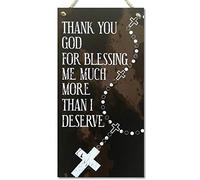 CARISPIBET Thank you God for blessing me | religious decorative sign, home decor signs, faith and belief, inspirational signs, wall art 12" x 6''