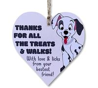 CARISPIBET Thanks for all the treats and walks! Home decorative sign for dog lovers house décor wall art hanging ornament 5" x 5"