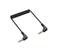 CARISSETT 3.5mm Right Angled Coiled Wire Metal Clear Sound Transmission for Speakers Portable Use Flexible Spring Wire