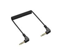 CARISSETT 3.5mm Right Angled Coiled Wire Metal Clear Sound Transmission for Speakers Portable Use Flexible Spring Wire