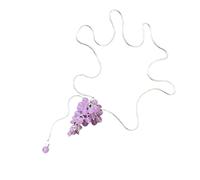CARISSETT Adjustable Grape Cluster Crystal Pendant Necklace For Lady Elegant Neckchain Layering Jewelry Clothing Accessory Adjustable Pull Chain Necklace