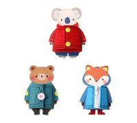 CARISSETT Educational Wooden Busy Toy Board for Children Featuring Multi Layer Dressing Games to Teach Life Skills and Color Recognition Toddler Busy Toy Board