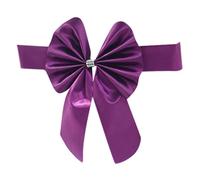 CARISSETT Elastic Chair Back Decorative Satins Sash Ribbon Stretch Chair Sashes Easily Fit Slip Ribbon Bows For Home Elegant