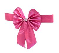 CARISSETT Elastic Chair Back Decorative Satins Sash Ribbon Stretch Chair Sashes Easily Fit Slip Ribbon Bows For Home Elegant