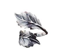 CARISSETT Elegant Adjustable Alloy Rings With Delicate Leaf Shaped Finger Accessory Accessories For Casual Or Formal Occasions Open For Women