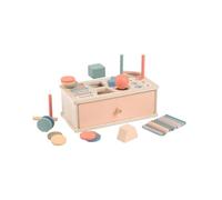 CARISSETT Geometric Color Shape Classification Educational Wooden Stick for Kids Shape Recognition Learning Activity Geometric Shape Box