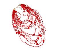 CARISSETT Handmade Bead Necklace User Friendly Alloy Jewelry Lightweight Pearls Neckchain For Everyday Wear & Parties Unique Beaded Jewelry Gift