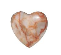 CARISSETT Heart Pendants Jewelry Accessory Heart Jewelry Pendant Stone Texture Suitable For Making And Craft Enthusiasts Natural Crystal Decoration